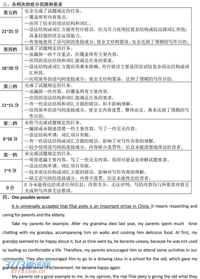 2014福州三月质检英语试题及答案