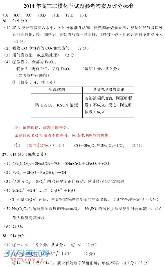 2014ʯׯģ۴𰸣ѧ֣