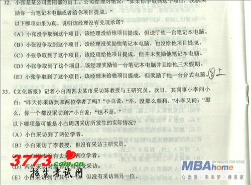 2012MBA߼⼰֮ʶ
